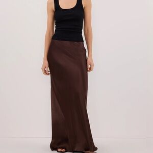 Rumored Archive Bias Maxi Skirt in Espresso